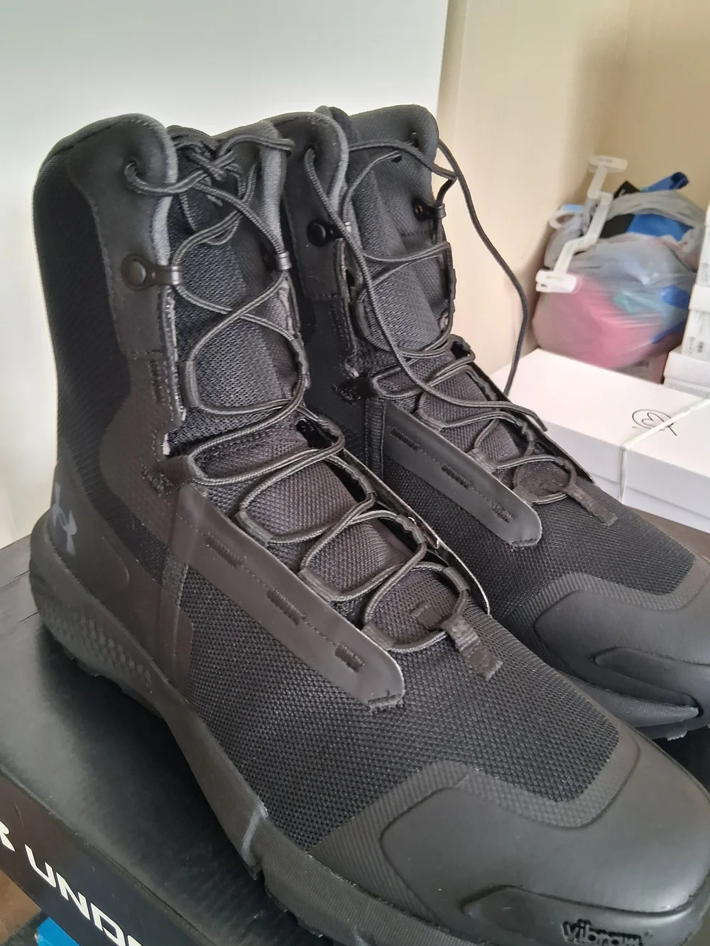 Under Armour Men's US SIZE 13 Black Tactical Lace-Up Boots NEW WITH BOX